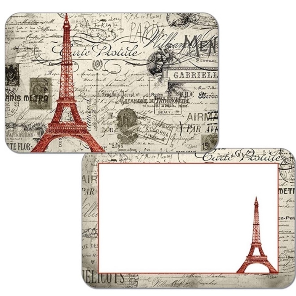 Paris Eiffel Tower Placemats Vintage Paris Reversible Set of 4 Placemats